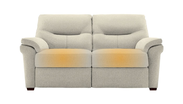 G Plan Seattle Heated 2 Seater Sofa Borla Crisp
